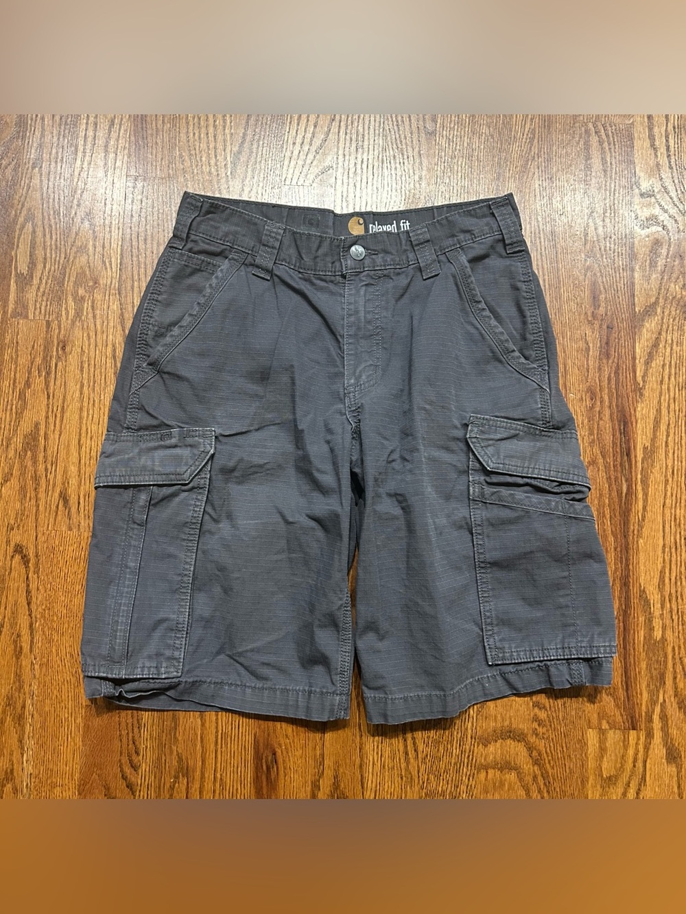 Carhartt Cargo Shorts Mens 30 Gray Relaxed Fit Ripstop 101168 039 Utility Work